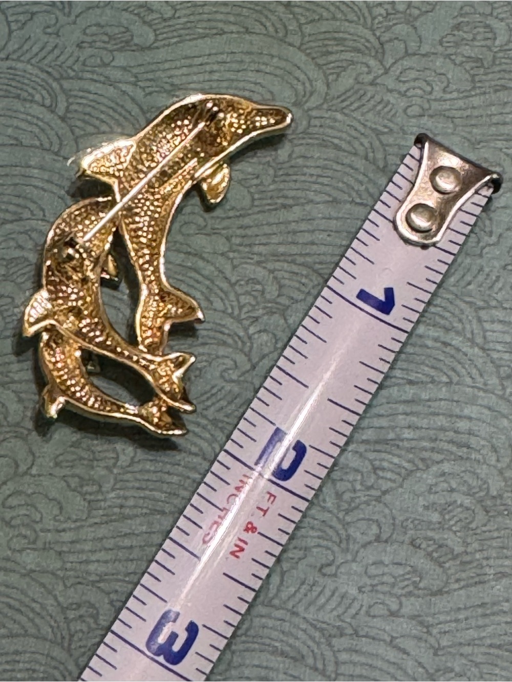 VINTAGE L RAZZA DOLPHINS BROOCH - Picture 3 of 8